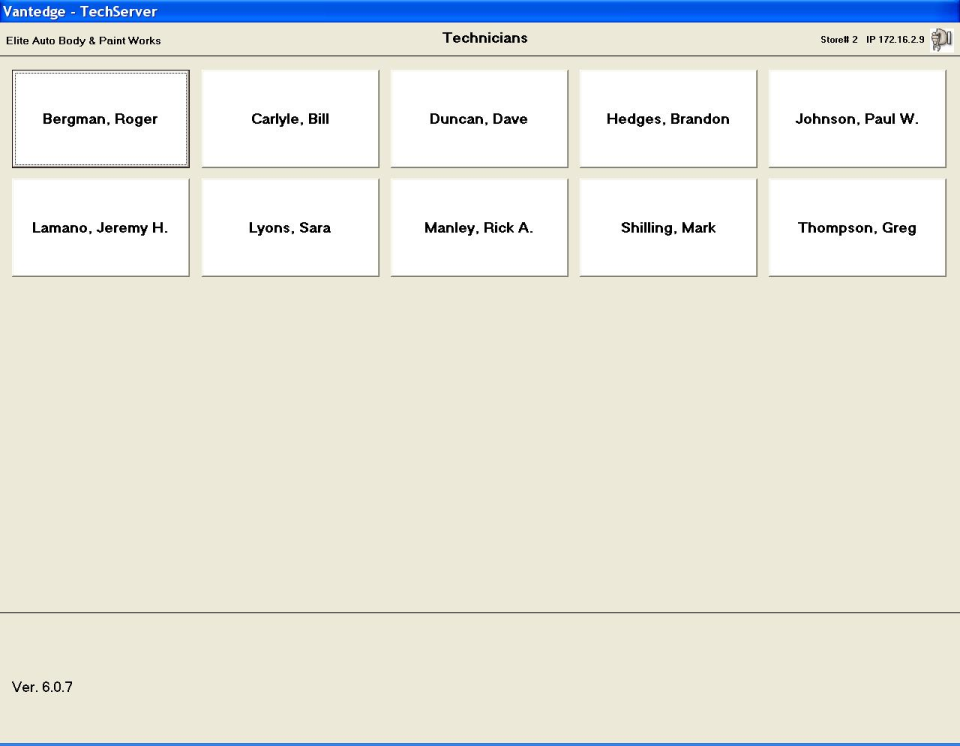 screenshot of Bodyshop Management Software